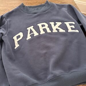 Parke mockneck sweatshirt Sapphire + White
